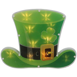 St. Patrick's Day leprechaun hat light