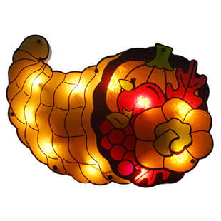 Thanksgiving cornucopia light