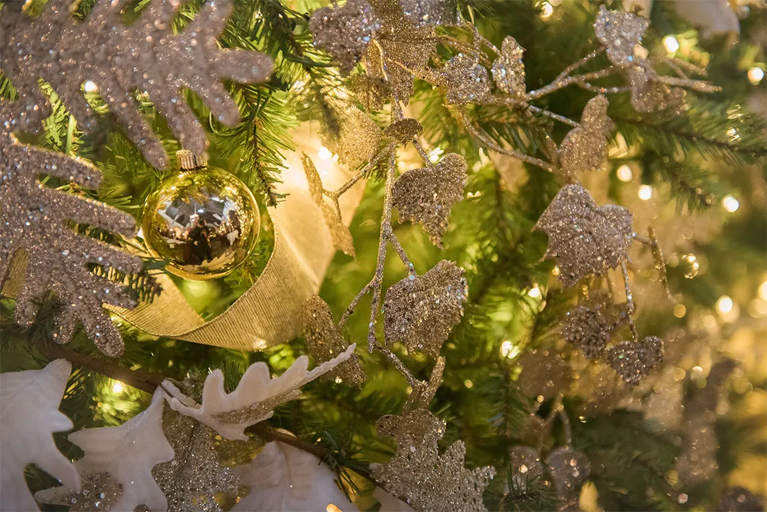 Christmas Tree Hanging Decoation Snowflake Glitter Bauble Plaque Door Home Decor 