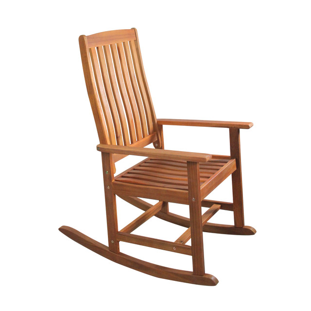 acacia wood outdoor porch rocking chair