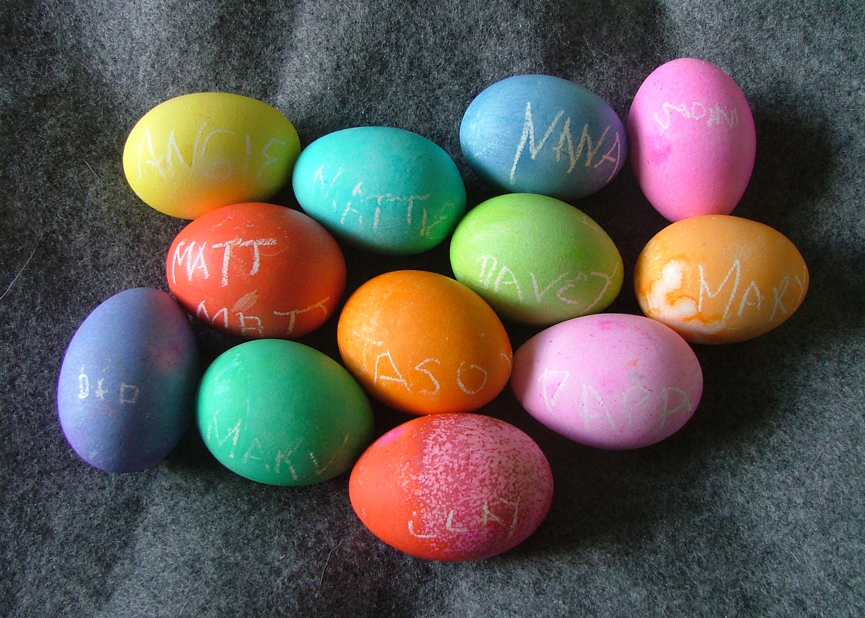 Colored Easter Eggs for Decorating