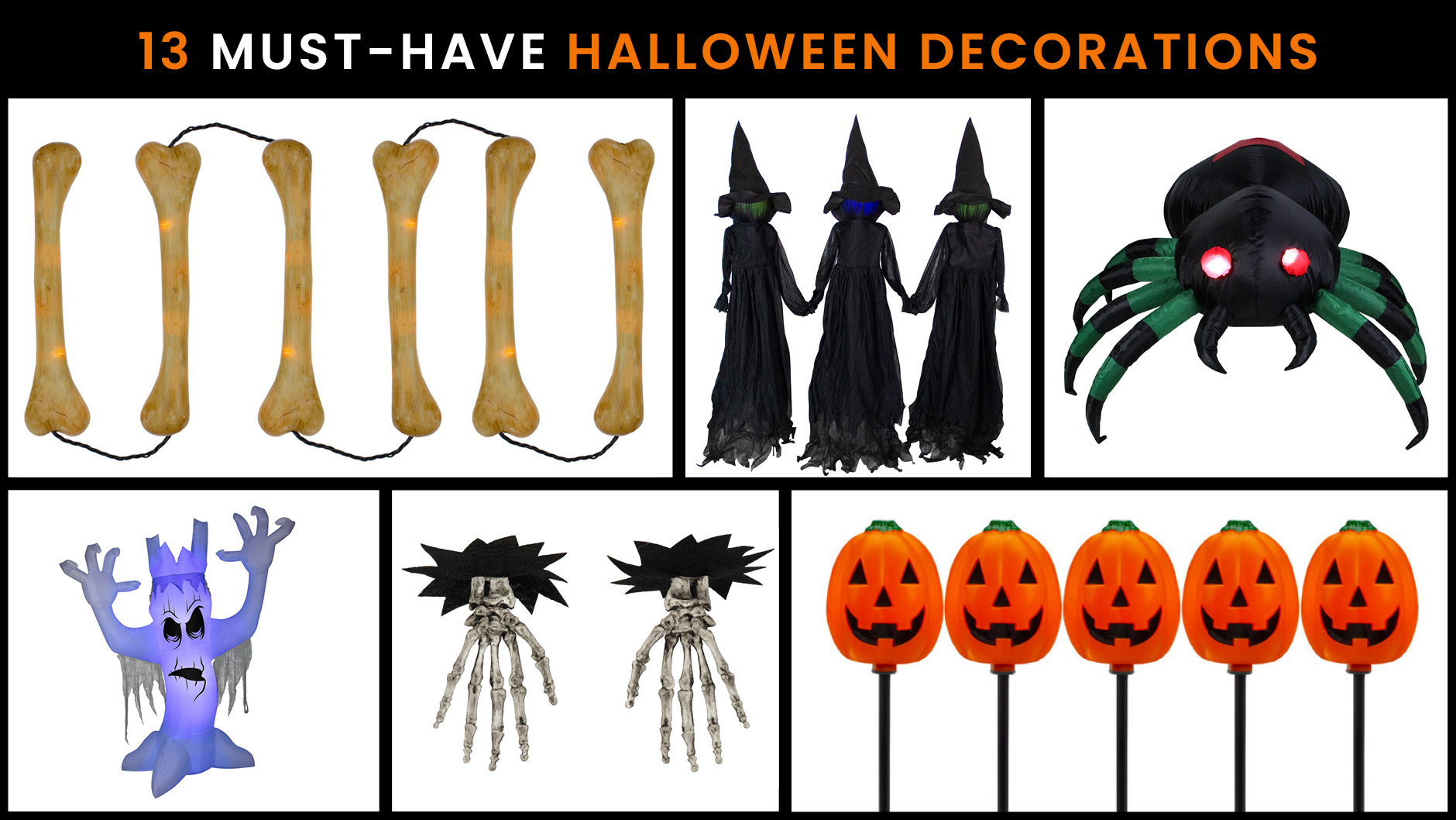 collection of fun Halloween decorations l