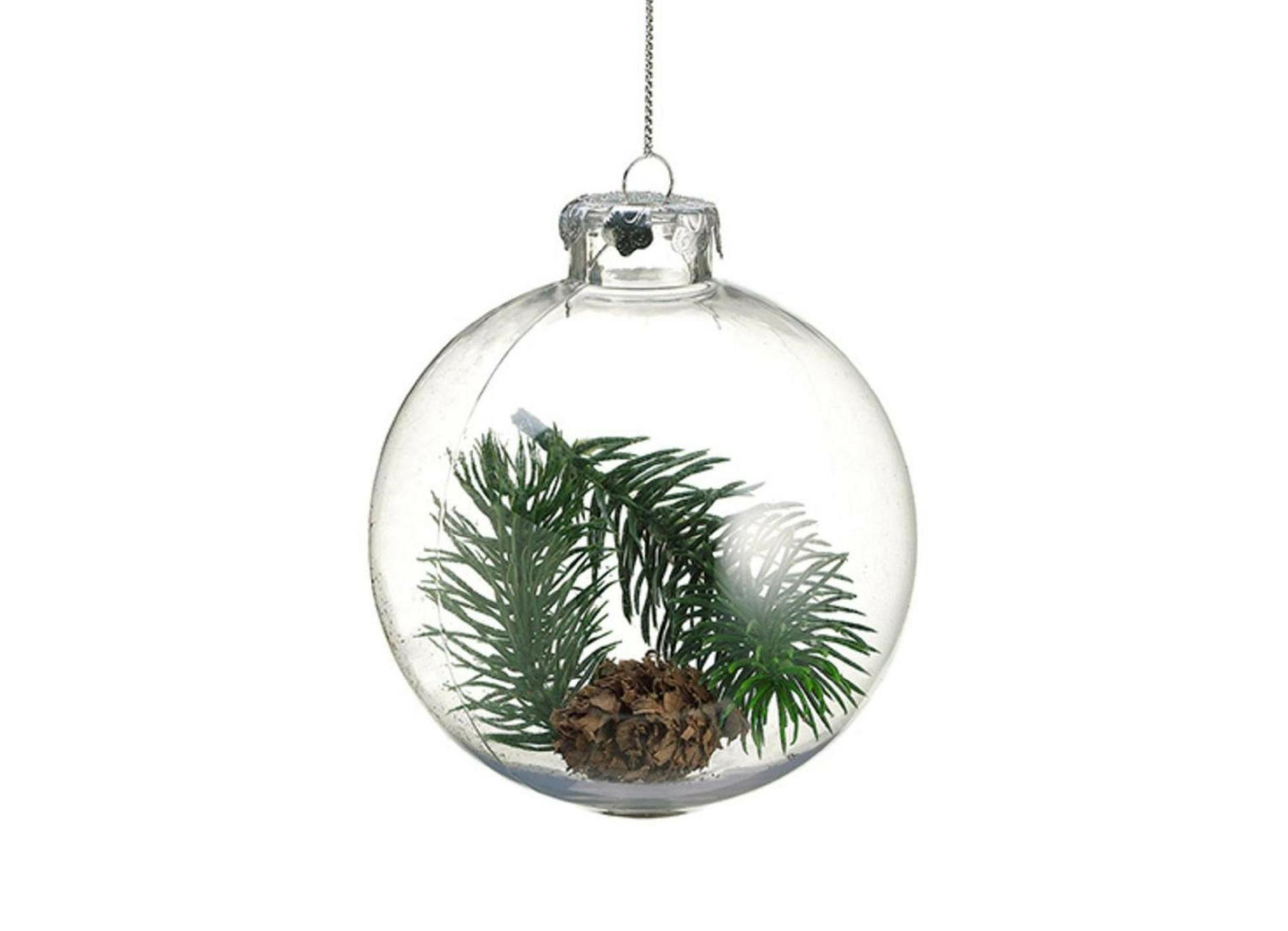 Clear & Transparent Christmas Pine Cone Ornament