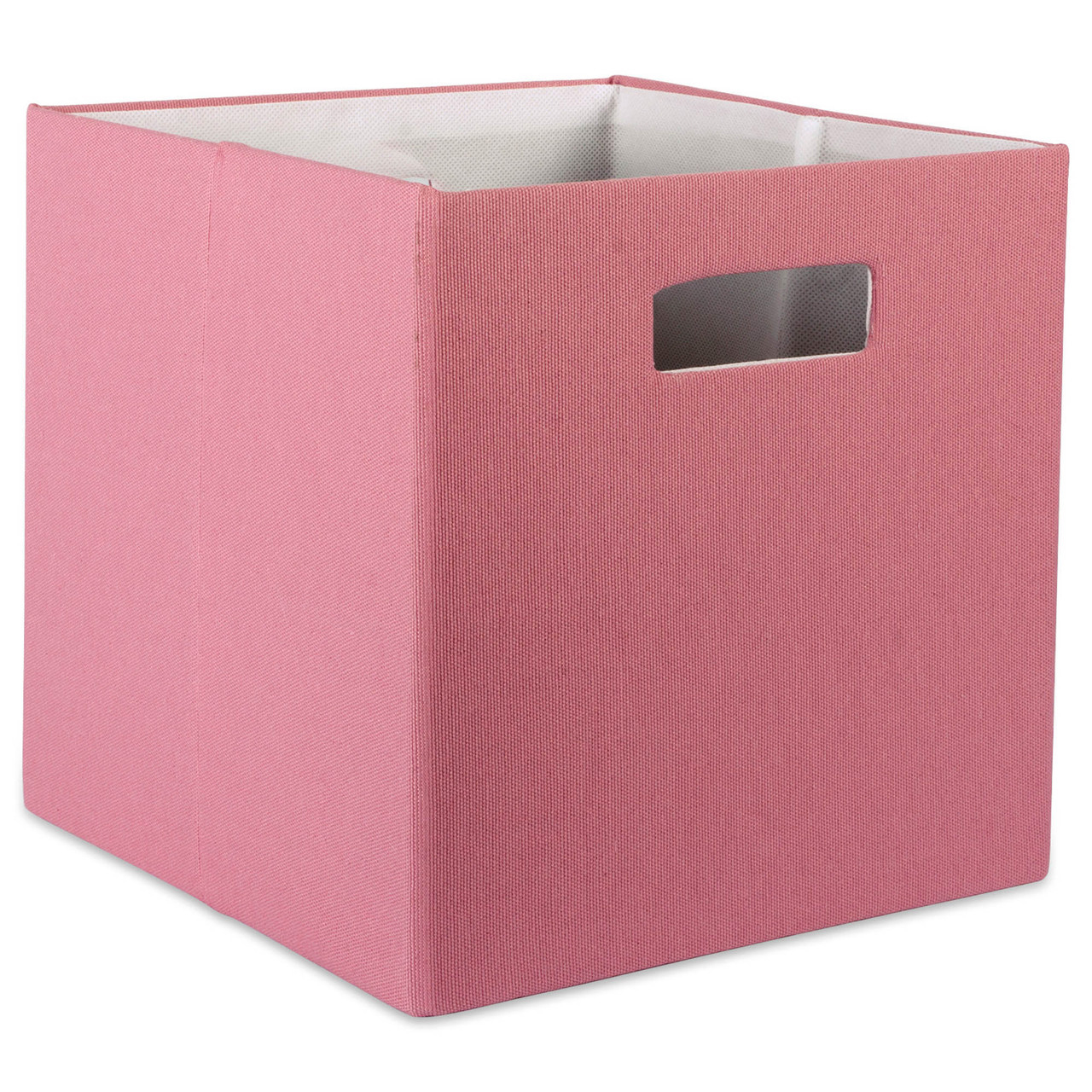 rose pink 13 inch folding storage cube bin