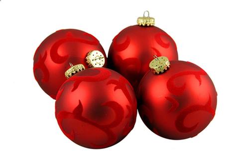Red Shatterproof Christmas Ornaments