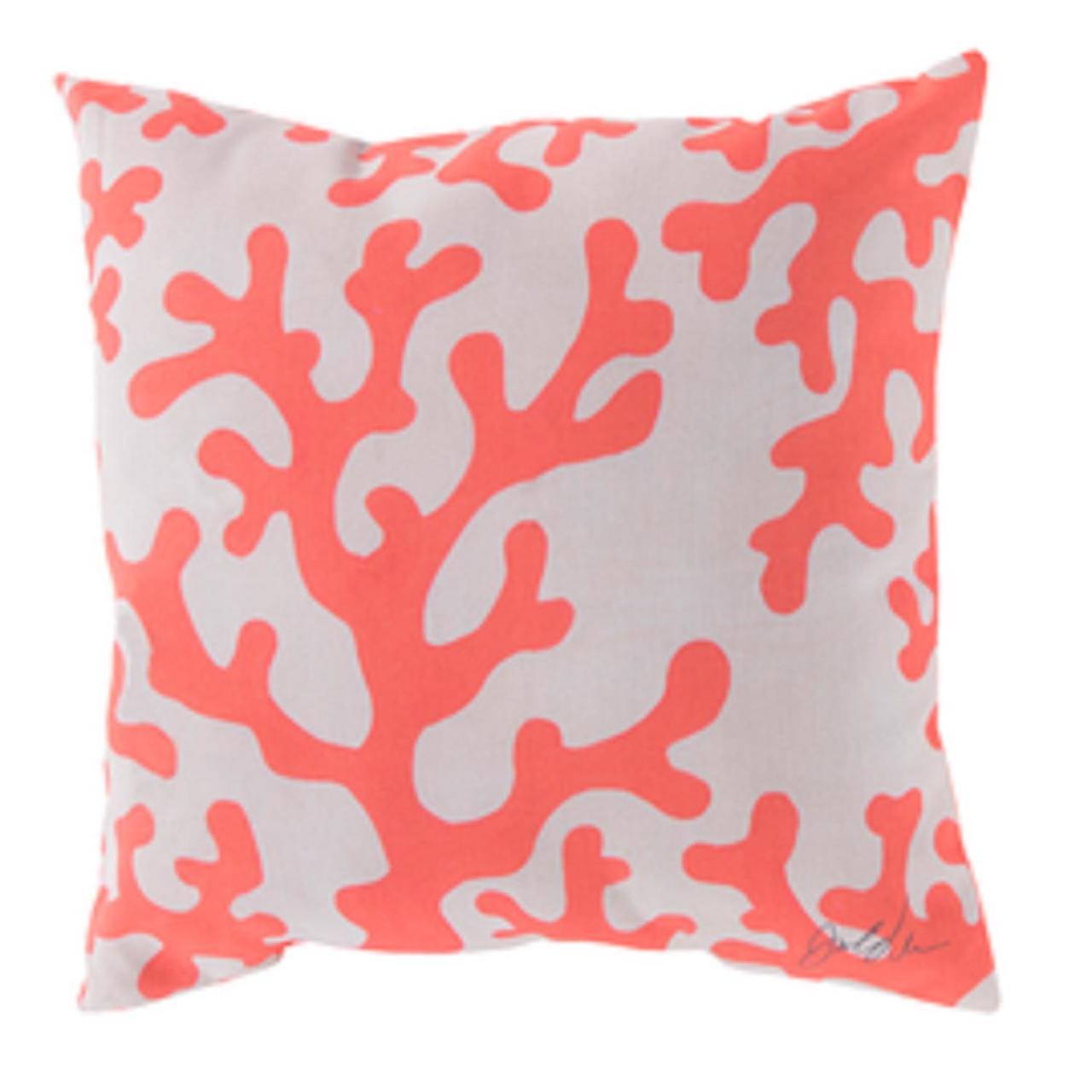 coral throw pillow