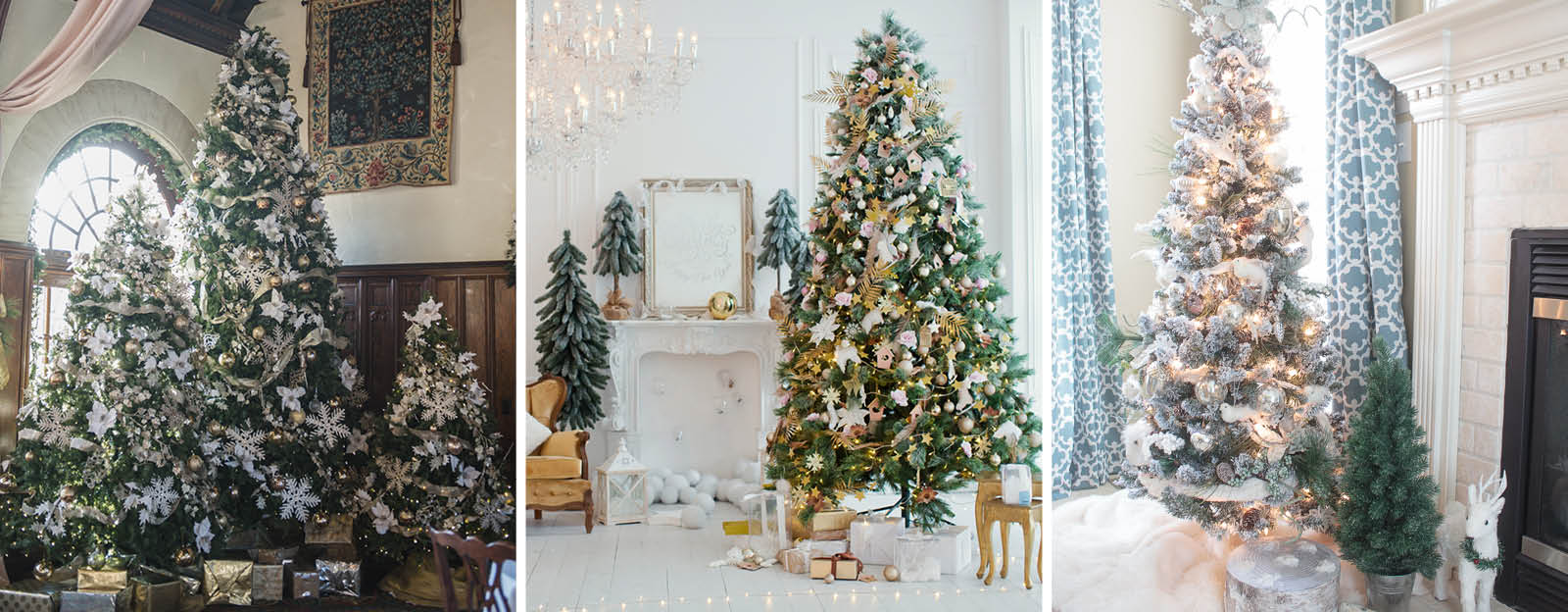 three examples of Christmas tree clusters