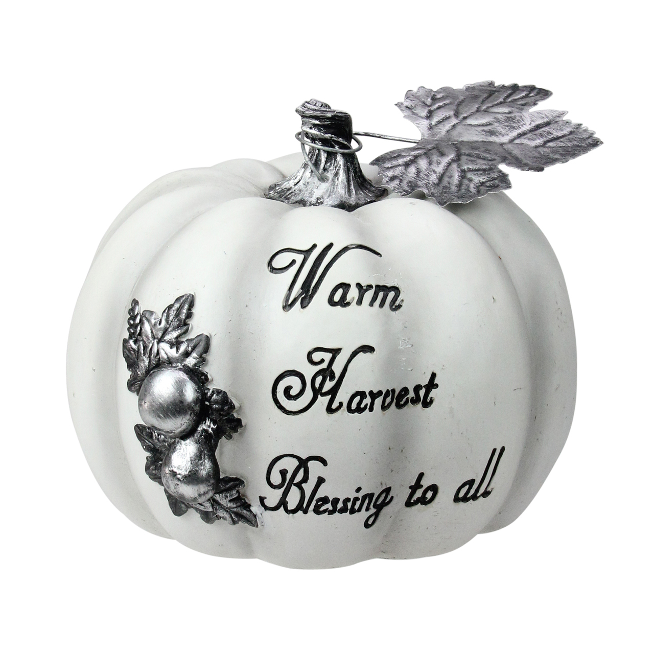Decorative White Pumpkin With Quote