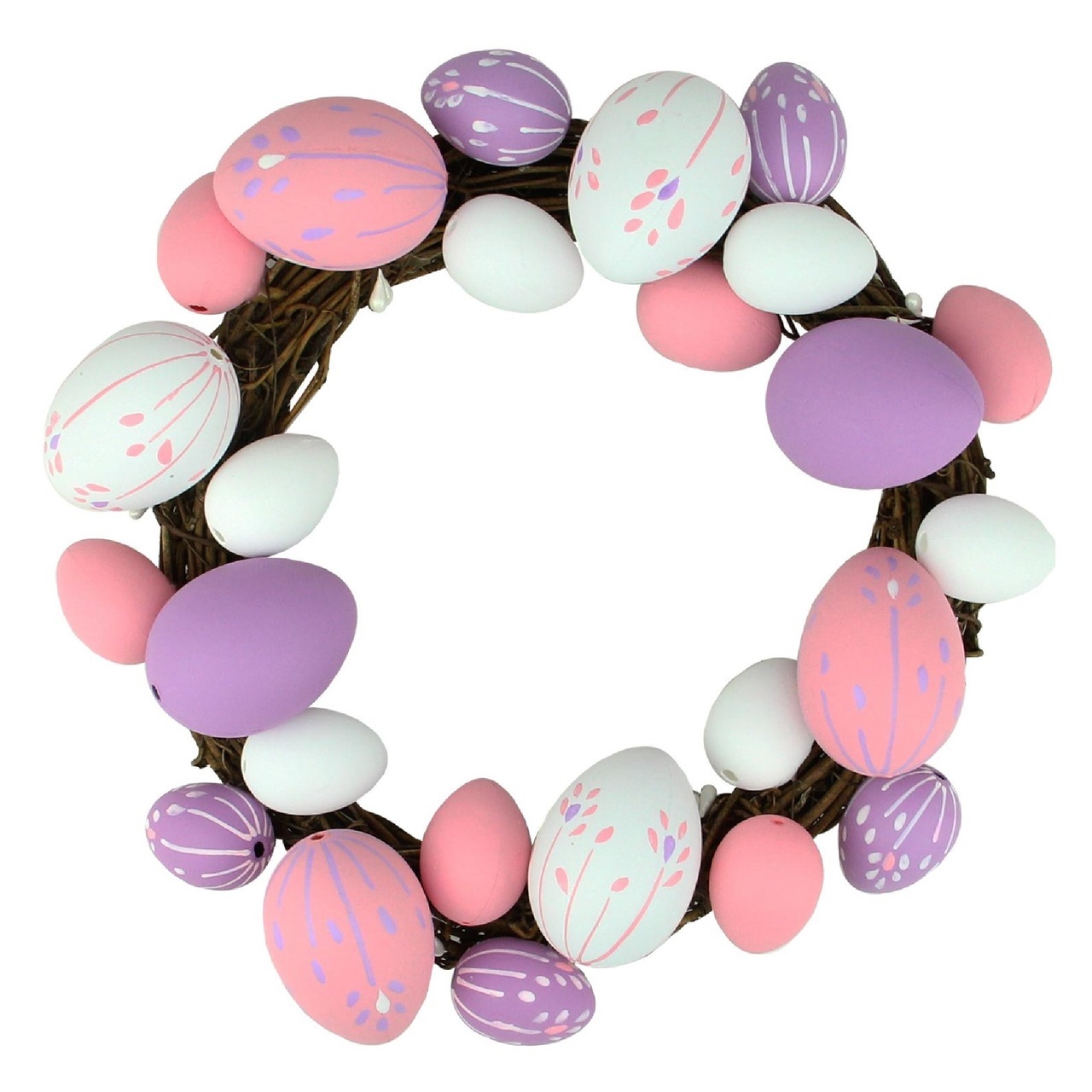 Bright Colored Easter Egg Wreath