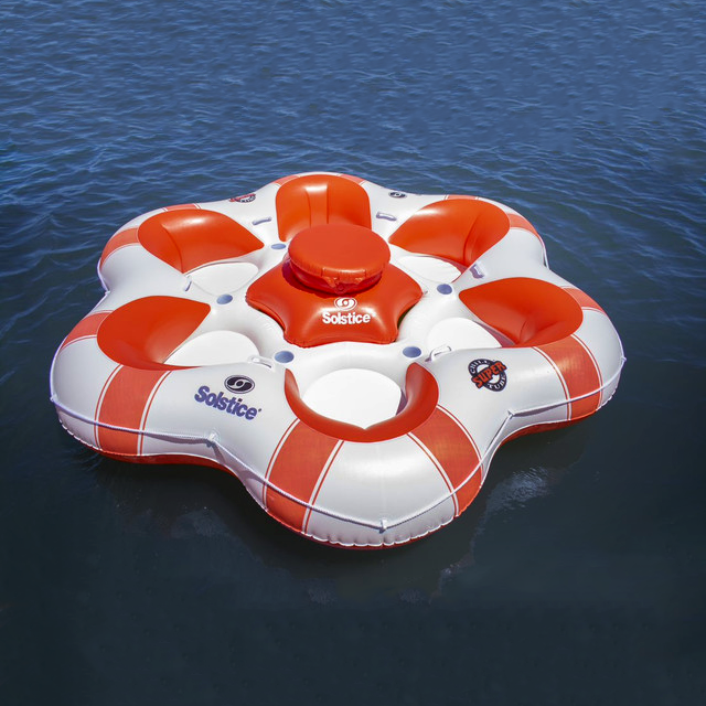 6 person inflatable island float