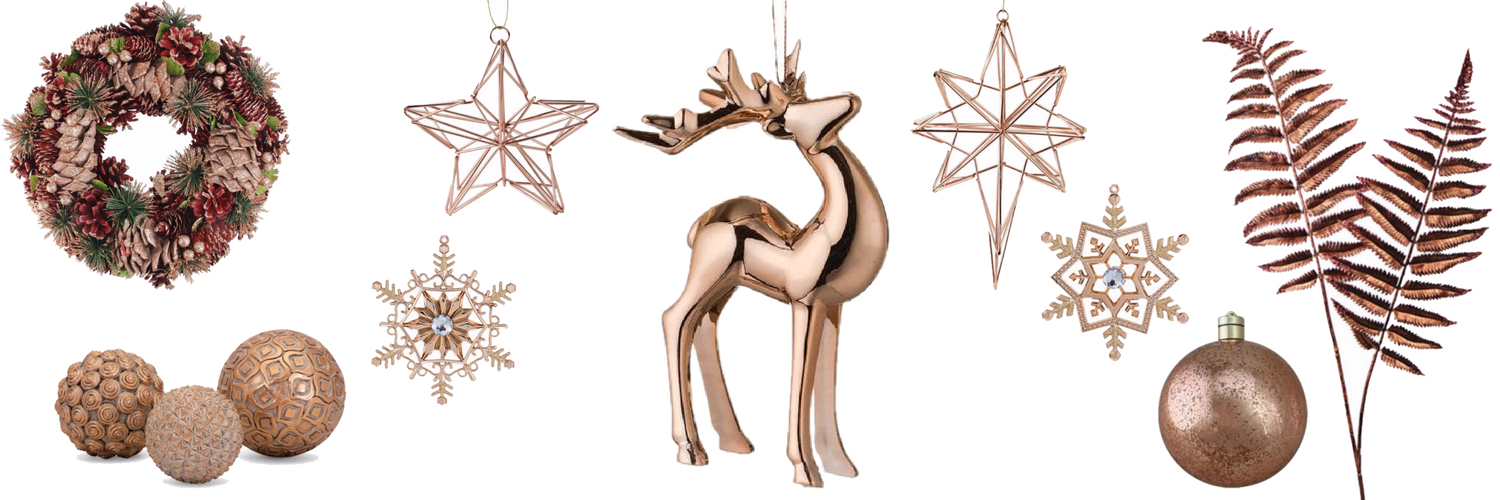 rose gold christmas theme